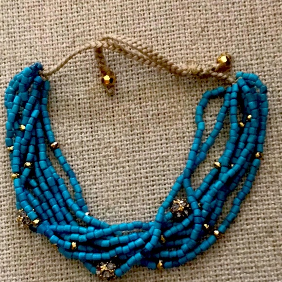 Multiple strand vintage turquoise adjustable bracelet - Picture 1 of 3